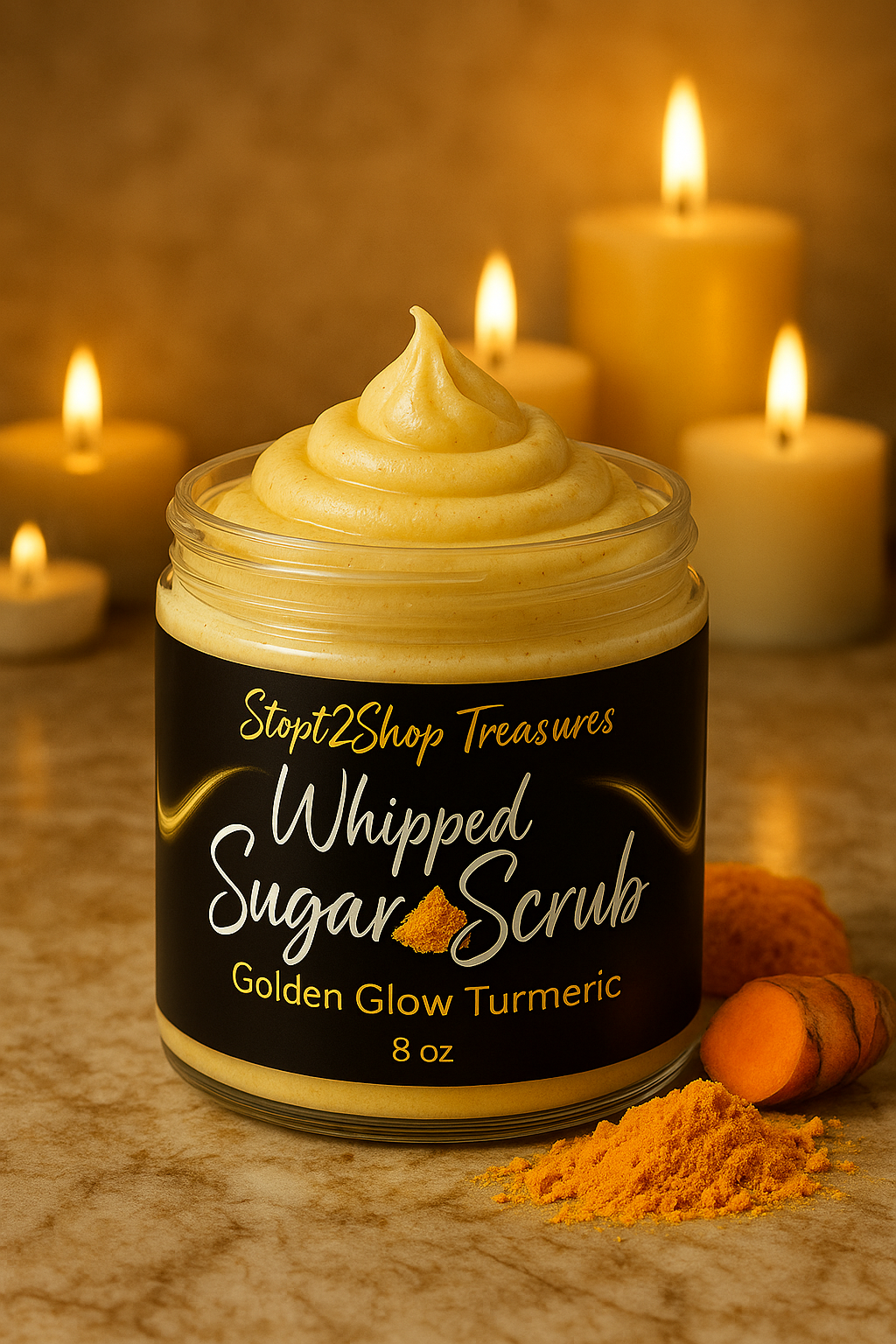 Golden Glow Turmeric Whipped Sugar Scrub Soap!