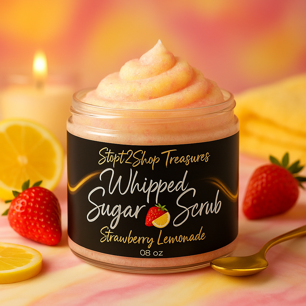 Strawberry Lemonade Whipped Foam Soap Sugar Scrub! 🍓🍋