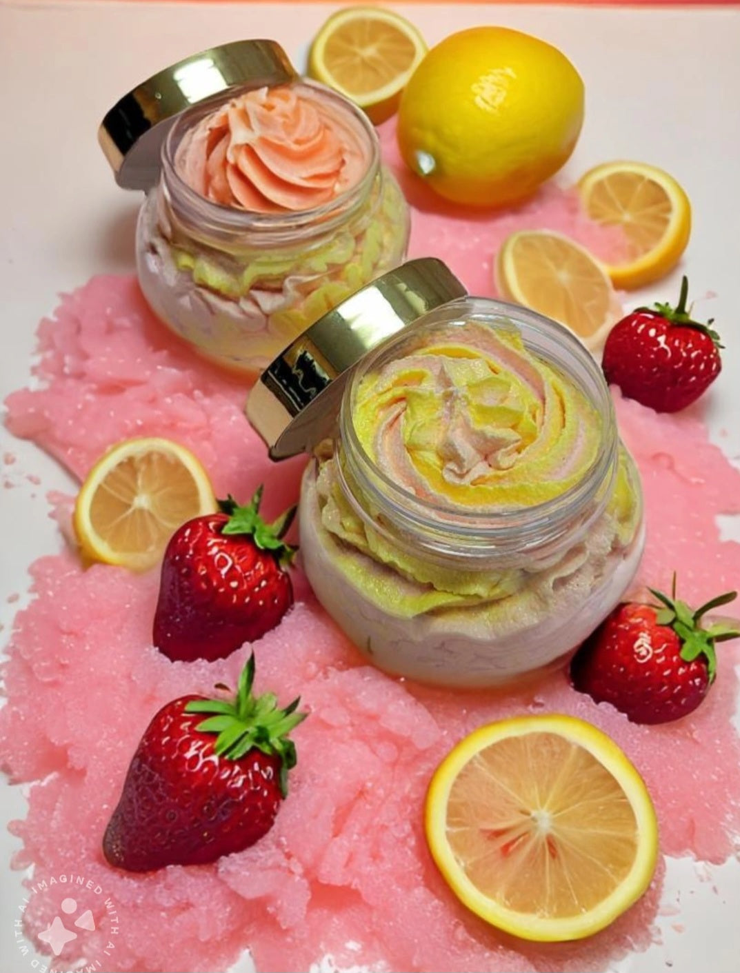 Strawberry Lemonade Whipped Foam Soap Sugar Scrub! 🍓🍋
