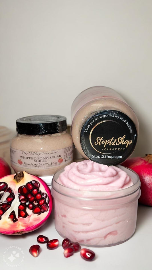 Pomeberry Vanilla Bliss Whipped Foam Sugar Scrub!