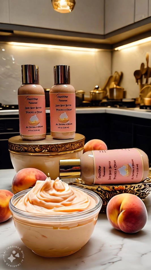 Peaches & Cream Liquid Body Butter! 🍑🍑🍑