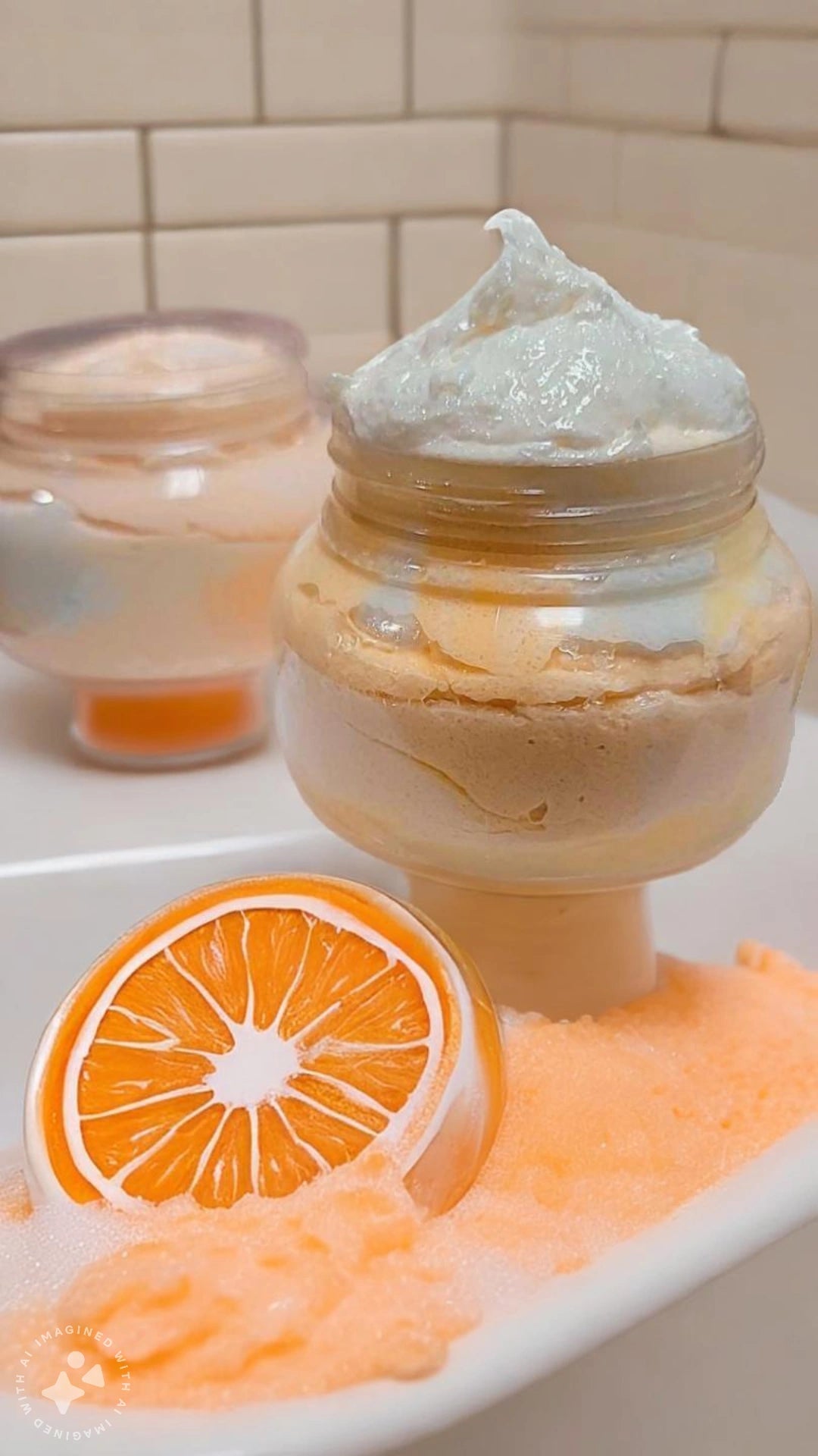 Orange Dream Sicle Soap Foam Sugar Scrub! 🍊🍊