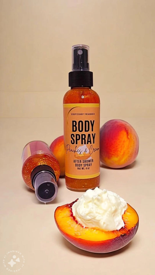 Peaches & Cream Body Mist! 🍑 Gold Shimmer