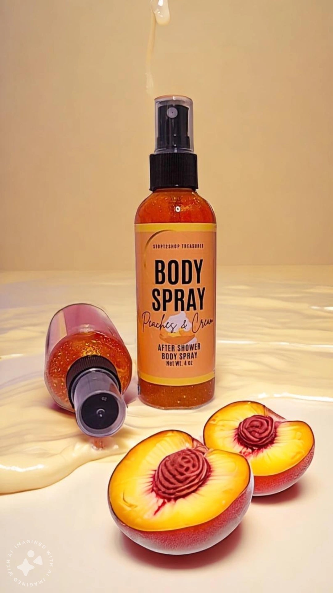 Peaches & Cream Body Mist! 🍑 Gold Shimmer