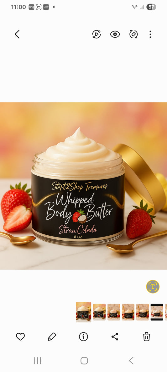 StrawColada Whipped Body Butter! 🍓🍹🥥