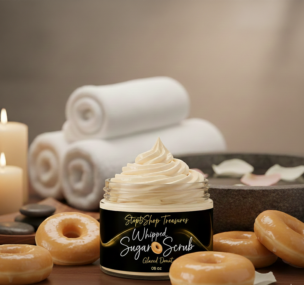 Glazed Donut Whipped Foam Soap Sugar Scrub!🤍🍩