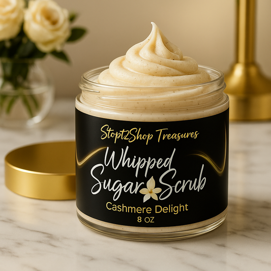 Cashmere Delight Whipped Foam Soap Sugar Scrub!