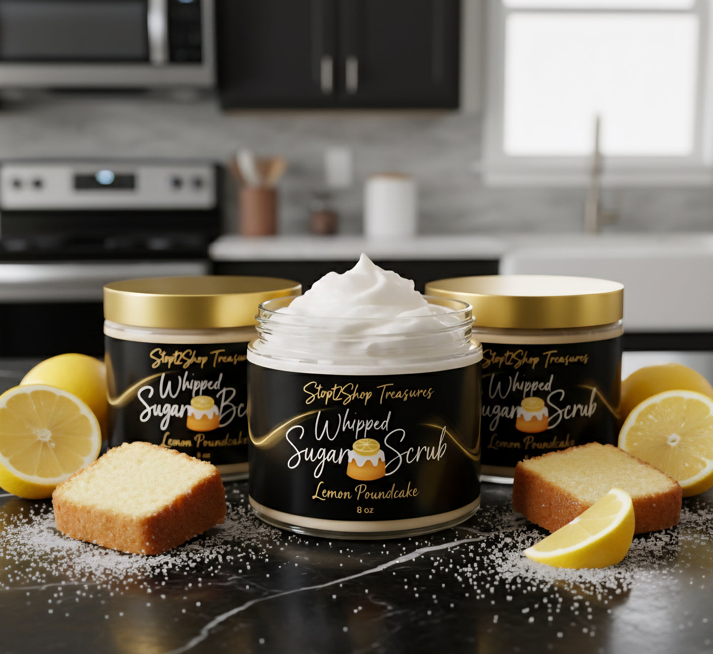 Lemon Pound Cake Whipped Foam Soap Sugar Scrub 🍋🍞