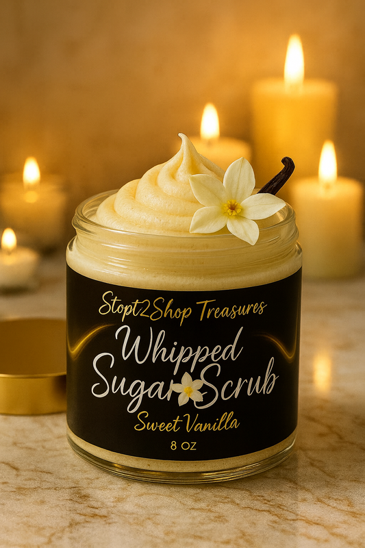 Sweet Vanilla Whipped Foam Soap Sugar Scrub! 🍦
